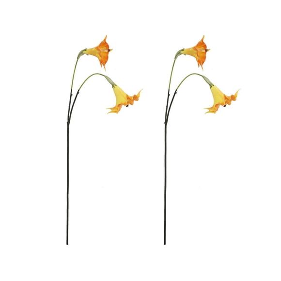 Flores artificiales Bewildely 2 piezas Naranja