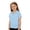 X2 Light Blue, variant on Ticikt Girls Athletic Solid Tee for Kids Lightweight Girls for Play Breathable Everyday Wear Soft Knit Short Sleeve Shirt for Girls,Grey