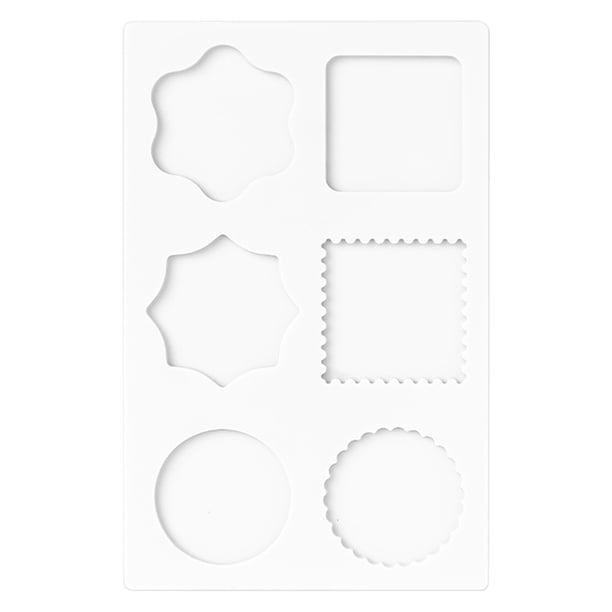 10uds. Tapete de sellado de cera de silicona, molde de sello de cera de 6 cavidades para manualidades DIY (blanco)