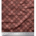 thumbnail image 1 of Soimoi Rayon Crepe Fabric Diagonal Check Print Fabric by Yard 46 Inch Wide, 1 of 5