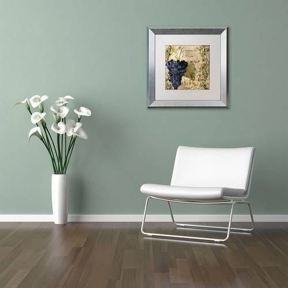 Trademark Fine Art "Vino Italiano III" Canvas Art by Color Bakery White Matte, Silver Frame