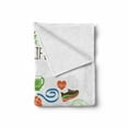 thumbnail image 2 of Fitness Soft Flannel Fleece Blanket, Healthcare Theme Athletic Energetic Life Routine Wellness Gym Equipment Vegetables, Cozy Plush for Indoor and Outdoor Use, 70" x 90", Multicolor, by Ambesonne, 2 of 6