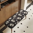 thumbnail image 4 of Psesaysky Galaxy Sun Skull Print Dining Room Bench Covers Slipcover, Stretch Bench Seat Cover Washable Rectangular Chair Cover Protector for Bedrooms, Living Rooms, Kitchens, Removable, 4 of 7