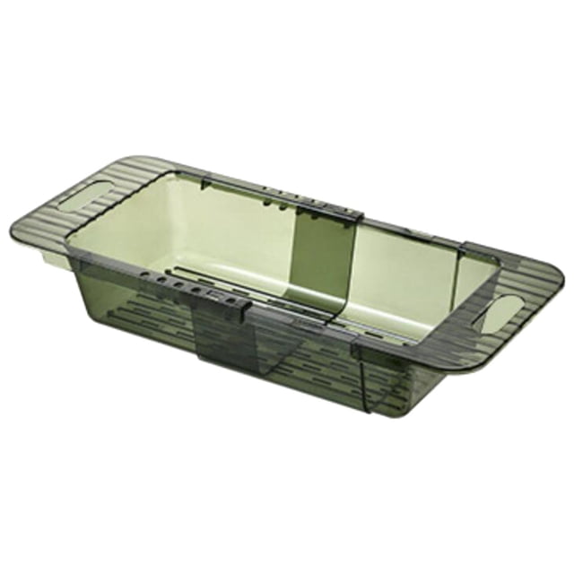 Cesta escurridora de platos extensible sobre el fregadero, escurridor telescópico de plástico Verde