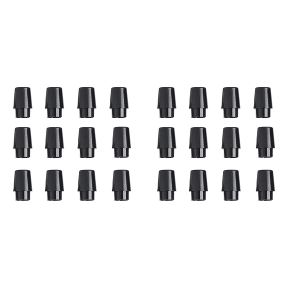 24Pcs Golf Ferrules Compatible with Irons 0.370 Inch Tip Irons Shaft Golf Club Shafts Sleeve Adapter,24 x Golf Ferrules,Black