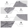 thumbnail image 4 of Awwp Men Set American Casual Summer Linen Men's Suit Loose Long Sleeved Short Pants And Shirt Set for Men Dark Gray M, 4 of 6