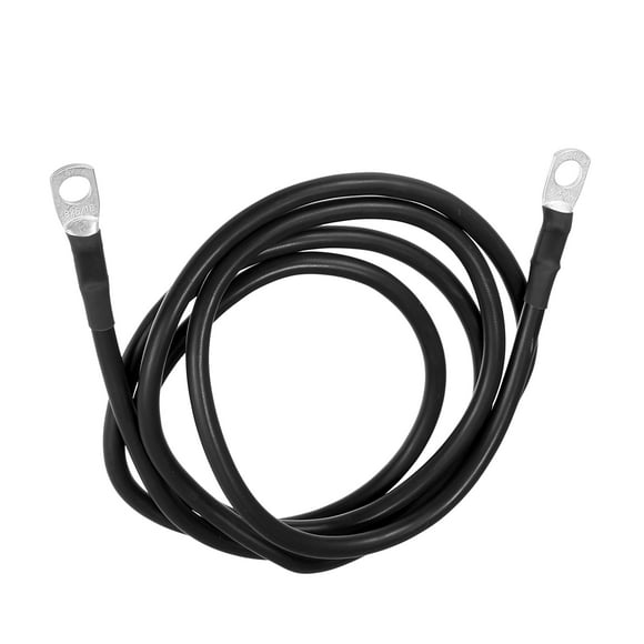 Cables de inversor de batería marina Unique Bargains 8AWG de 5/16 pulgadas, cable de cobre robusto para batería, 1 pieza, negro, 5 pies