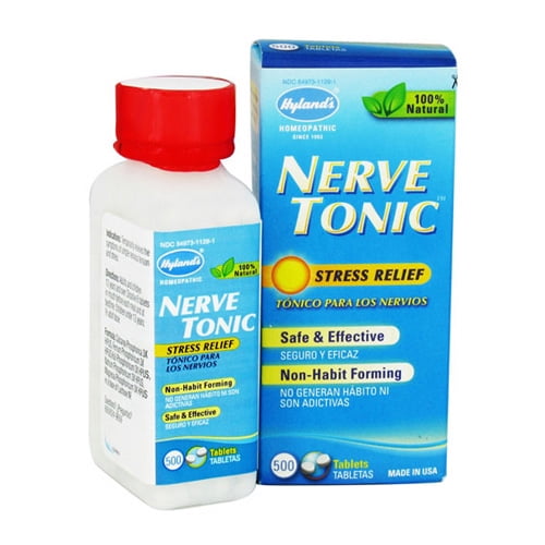 Hylands Homeopathic Nerve Tonic Stress Relief Tablets 500 Ea, 6 Pack