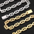 thumbnail image 5 of Solid Thick Miami Cuban Link Chain for Men, Width 15mm Big Iced Out Men Cuban Chains, Sparkling Hip Hop Cuban Link Necklace, 16-24 Inch - Gift Box Included, 5 of 9