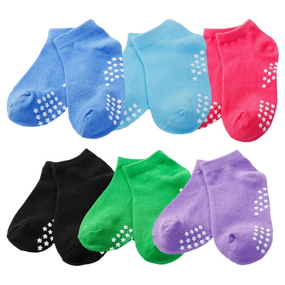 UPKOCH Boys Socks Cotton 6 Pairs Sweat Absorbing Simple Design for Kids