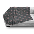 thumbnail image 3 of Seashells Soft Flannel Fleece Blanket, Plain Sketches of Sea Component Oceanic with Clams Background Graphic, Cozy Plush for Indoor and Outdoor Use, 50" x 70", Grey and Pastel Pink, by Ambesonne, 3 of 6