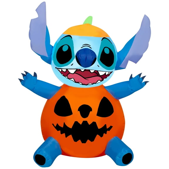 Gemmy Airblown Inflatable Stitch as Pumpkin Disney, 3 ft Tall, Multicolored
