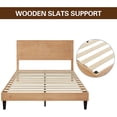 thumbnail image 6 of MUSEHOMEINC Solid Wood Platform Mid Century Modern Bed Frame, Pine, King, 6 of 7