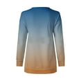 thumbnail image 5 of qucoqpe Women's Oversized Gradient Print Sweatshirt Trendy Side Split Crewneck Pullover Blouse Soft Long Sleeve Casual Top, 5 of 6