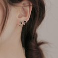 thumbnail image 3 of Solid 925 Sterling Silver Black Star Huggie Earrings Hoops for Women Teens Small Star Hoop Earrings Cartilage Helix Earrings, 3 of 14