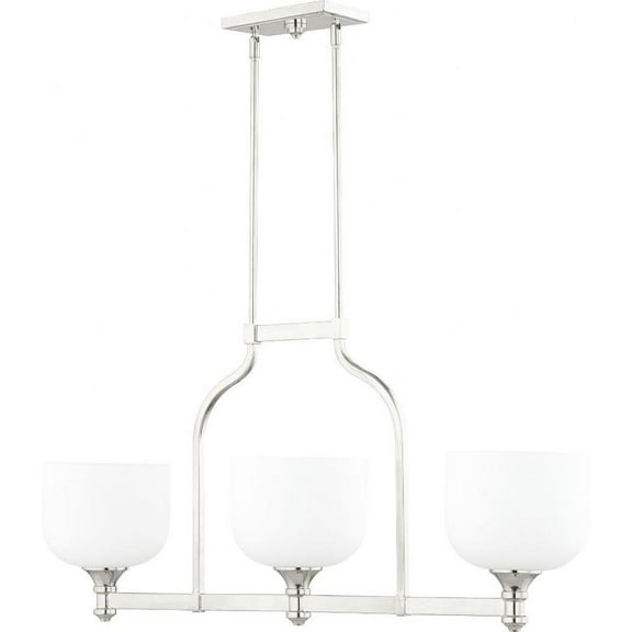 Transitional Three Light Chandelier-Polished Nickel Finish Bailey Street Home 183-Bel-2535370