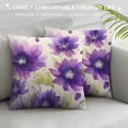 Fenyluxe Flowers Purple Watercolor Throw Pillow Covers HighQuality for