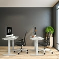 thumbnail image 3 of Gymax Dual-Motor Stand up Desk Frame Workstation Base w/ Adjustable Width & Height White, 3 of 10