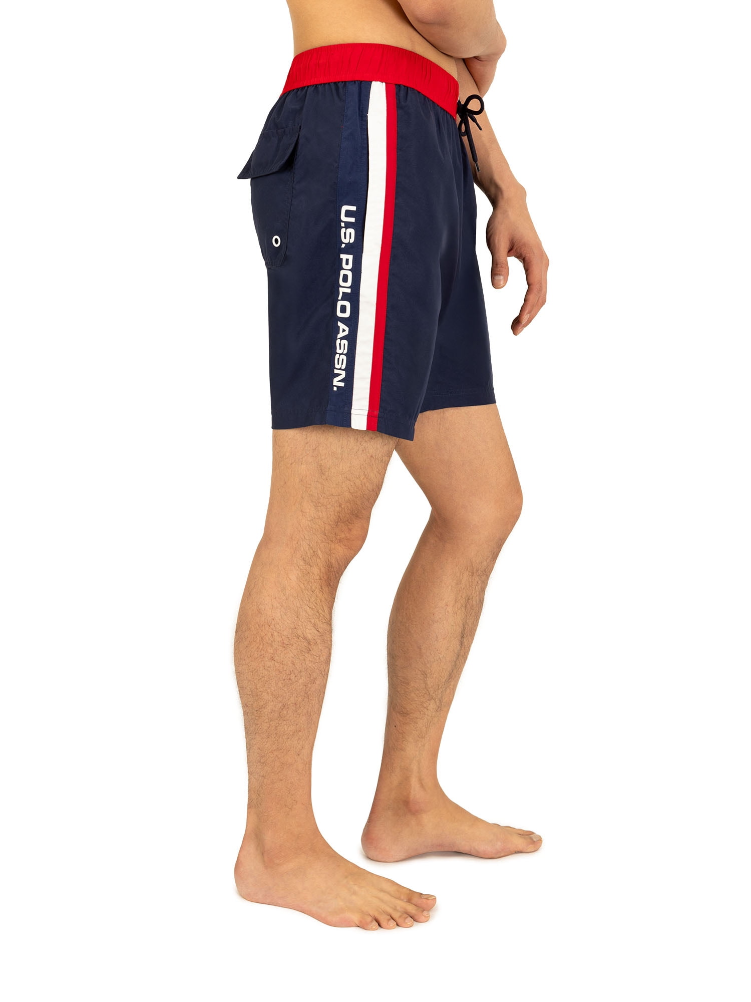 U.S. Polo Assn. Men's & Big Men's Side Stripe Swim Shorts, Sizes S-3XL