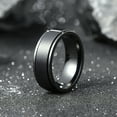 thumbnail image 3 of King Will Stainless Steel Spinner Weding Ring for Men-8mm Black Stress Relief Fidget Ring Comfort Fit Size Ring Brushed Spinner Wedding Band Comfort Fit Size 9, 3 of 6