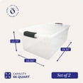thumbnail image 4 of Homz 66 Qt Storage Organizing Container Bin with Latching Lids, (2 Pack), 4 of 10