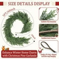 thumbnail image 3 of Guvpev 5FT Christmas Norfolk Pine Garland - Real Touch Green Faux Greenery Garland - Artificial Realistic Cedar Garlands for Mantel, Staircase, Tabletop - Indoor Outdoor Winter Christmas Decorations, 3 of 11
