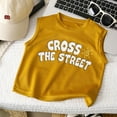 thumbnail image 2 of JIAYUE Boys Vest Letter Print O-Neck Quickly Dry Summer Sleeveless Pullover Fashion For Toddlers Trendy Children Tops, 2 of 3