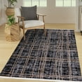 thumbnail image 5 of Black Modern Micropolyester Area Rugs for Living Room Jacquard Textured Modern Rugs Soft Geometric Rug for Bedroom Washable Rug Non-Slip Bohemian Carpet Perfect for Dining Room Office Beige, 5 of 5