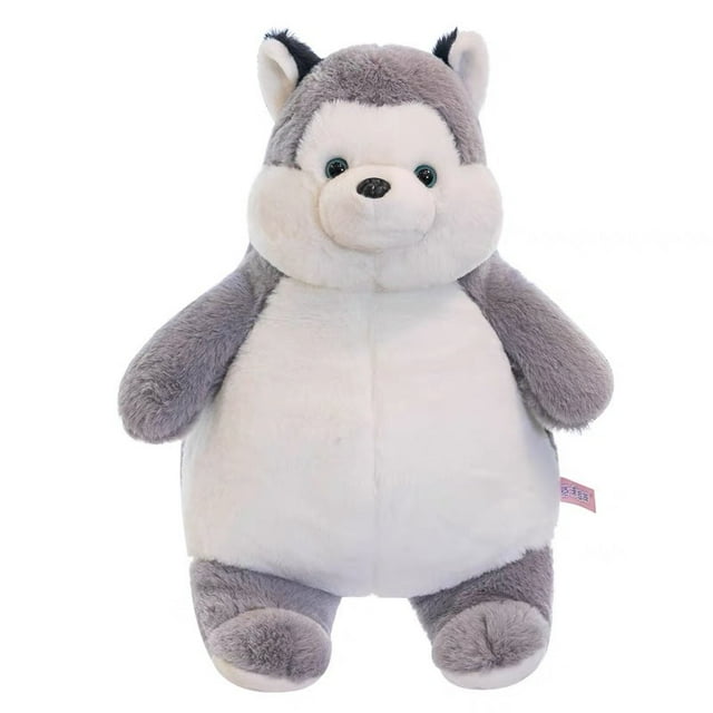 Peluche de peluche con forma de oso ártico con dibujos animados de husky y zorro, 45 cm