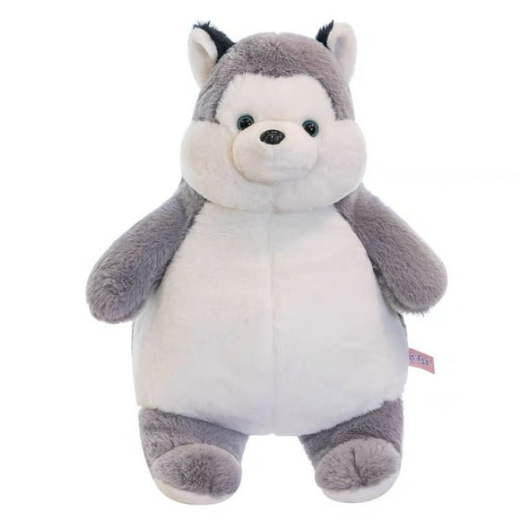 Peluche de peluche con forma de oso ártico con dibujos animados de husky y zorro, 45 cm