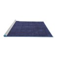 thumbnail image 2 of Ahgly Company Machine Washable Indoor Square Abstract Blue Modern Area Rugs, 7' Square, 2 of 4