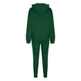 thumbnail image 6 of YUGYXL Womens Solid Color Sweatsuits 2 Piece Tracksuit Sets Thin Fleece Hoodie Sweatshirt Match Stretch Sweatpants Leisure Jogger Outfits 2025 Green,L, 6 of 6