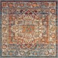thumbnail image 1 of Unique Loom Isabella High-Low Pile Border Rug 5' x 5' Square Multi/Ivory, 1 of 1