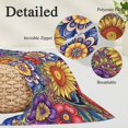thumbnail image 3 of Boho Blue Flower Pillow Covers 16"x24", Spring Bohemia Chic Red Yellow Floral Soft Brushed Microfiber Breathable Throw Pillow Covers, Decorative Pillowcase with Zipper for Couch Sofa Bedroom, 3 of 9