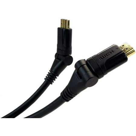 UPC: 0784090033086 | VisionTek 4K UHD High-speed Male-to-Male HDMI to HDMI Pivot Cable (10 feet)- 900750