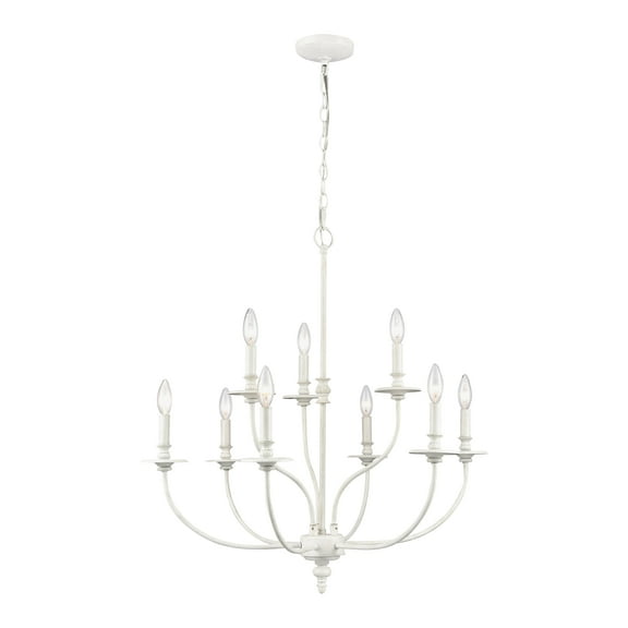 Elk Home 29-Inch Wide Hartford Chandelier, Traditional-Farmhouse White