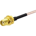 thumbnail image 3 of Eightwood SMA Female Bulkhead Mount to SMA Male Right Angle RG316 Antenna Extension Cable 12 inch 30cm Compatible with 4G LTE Router Cellular RTL SDR Receiver 2-Pack, 3 of 9