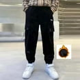 thumbnail image 2 of Huanglei Boys Pants Loose Corduroy Casual Warm Sweatpants For Kids, 2 of 9
