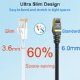 thumbnail image 3 of Cables de conexión Xcftaud Cat 6, 1 pie (30 cm), paquete de 24, 10 Gbps, 550 Mhz, 3 of 6