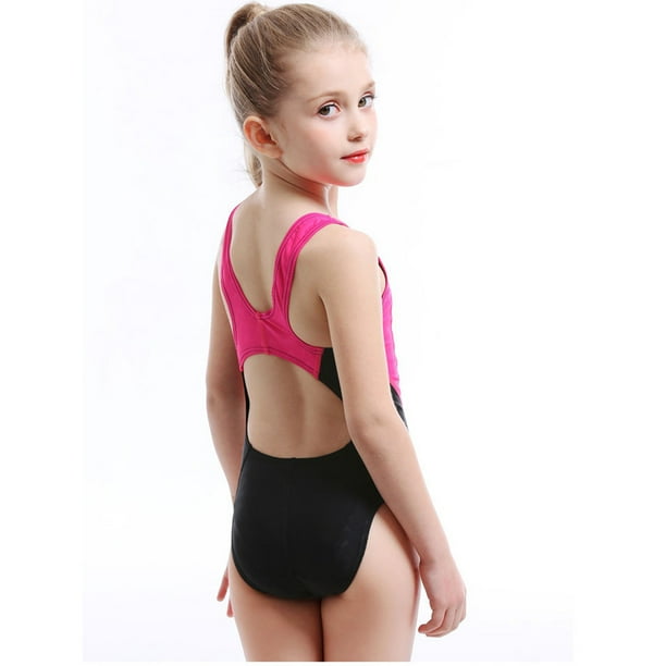 B91xZ Girls One Piece Swimsuit Cute Striped Bathing Suit Hawaii