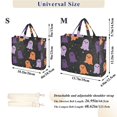 thumbnail image 2 of FORMRS Womens Corduroy Tote Bag Crossbody Shoulder Handbag with Pocket, Halloween Orange Ghosts, 2 of 7