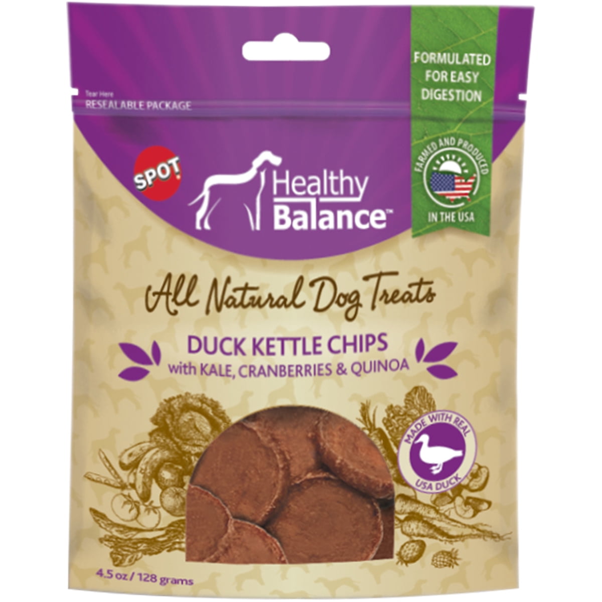 Healthy Balance Kettle Chips 4.5Oz-Duck by Ethical Pets