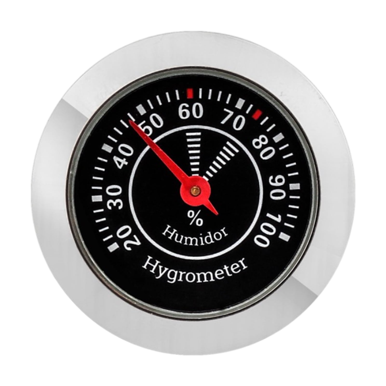 ibaste Mini Hygrometer Thermometer, Alloy Round Hygrometer Humidity