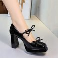 thumbnail image 2 of Women's Pumps High Heel 9CM Patent Leather Fashion Bowknot Shoes Wedding Party, 2 of 5