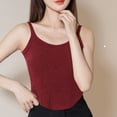 thumbnail image 2 of XUNKUSGA Women Tank Tops with Built In Bra Square Neck Ribbed Basic Cami Shirts Bodycon High-Low Hem Camisole Tops Work Out Summer Outfits S-XL, 2 of 8