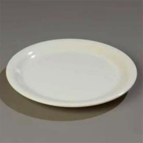 Carlisle Sanitary Maintenance B624504 6.5 in. 3300842 Sierrus Pie Plate - Narrow Rim - Bone - White