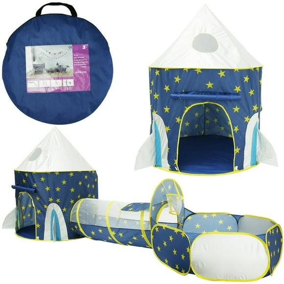 3 in 1 Kids Play Tent and Tunnel Pop Up Play Tent Ball Pit Foldable Indoor Outdoor Camp Tent Playhouse (Tent+Tunnel+Ball Pit)