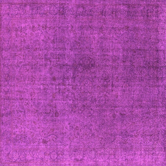 Ahgly Company Indoor Square Oriental Pink Industrial Area Rugs, 8' Square