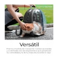 thumbnail image 4 of Mochila Back Pack Transportadora Gato Perro Mascota Pequeña negro, 4 of 5