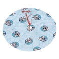 thumbnail image 1 of Falda para árbol de Navidad con puntadas, suave y divertida, decoración navideña de granja con cuello para árbol de Navidad de 48", 1 of 4